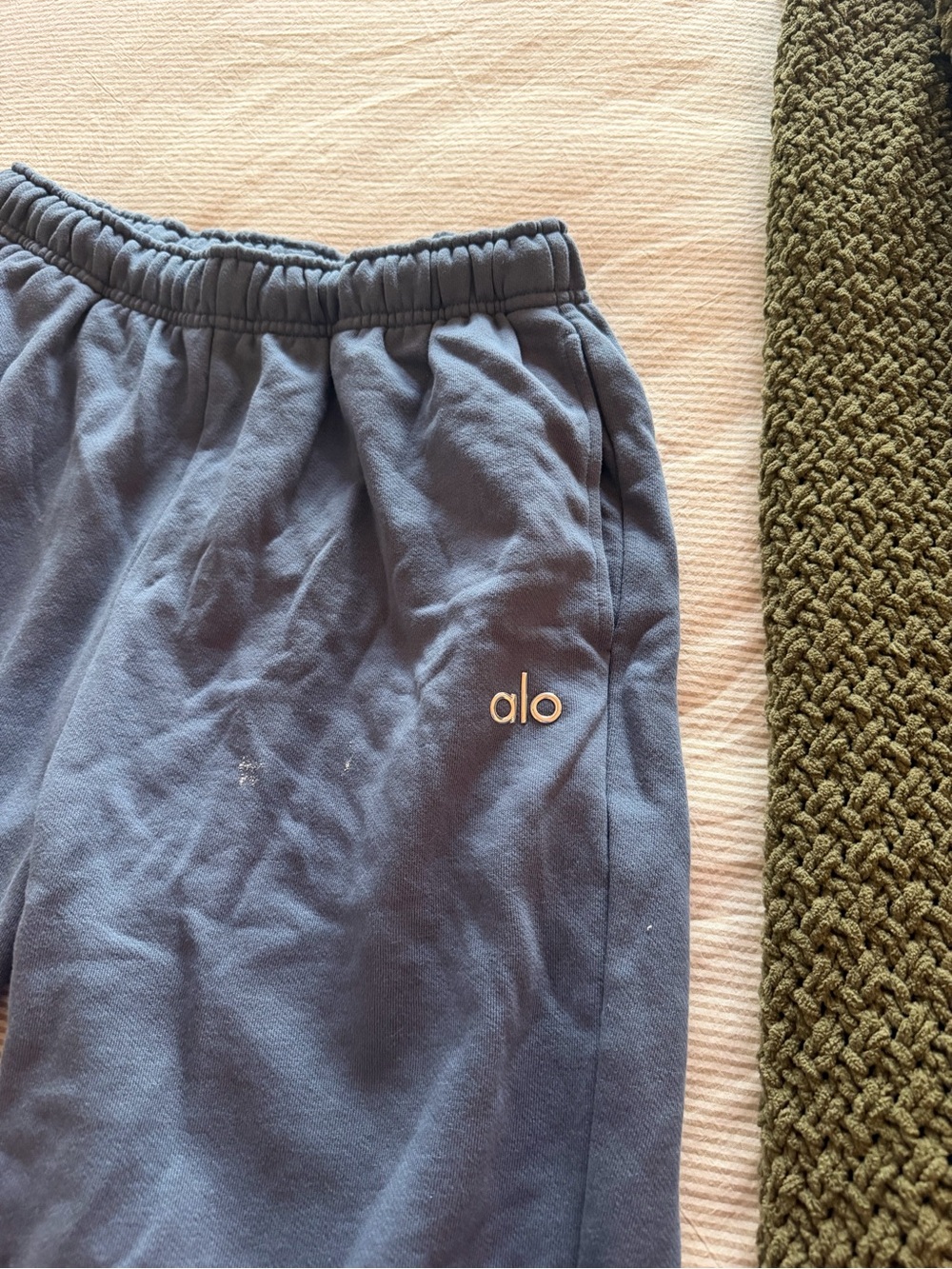 ALO Yoga Navy Blue Boot Cut Lounge Pants - Picture 2 of 3